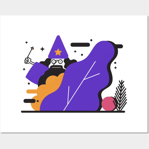 Wizard in the bushes Wall Art by bypato